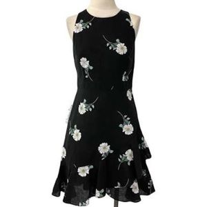 Banana Republic- black with white flowers, high neck
